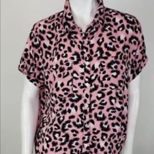 Lularoe Pink Leopard Amy Blouse